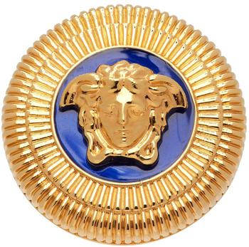 范思哲戒指正品, Versace | Gold & Blue Medusa Biggie Ring商品图片 