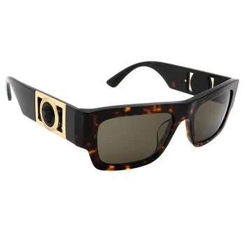 推荐Brown Rectangular Men's Sunglasses VE4416U 108/3 53商品
