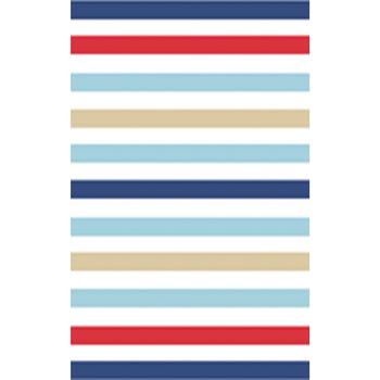 Martha Stewart | Circus Stripe MSR4565C Azure 5' x 8' Area Rug商品图片,4折×额外9折, 额外九折