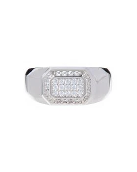 推荐Faceted Diamond Signet Ring- Silver商品
