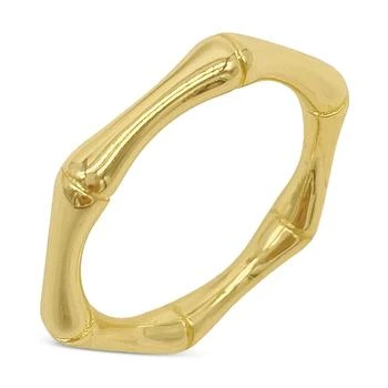 ADORNIA | Gold-Tone Water-Resistant Bamboo Band Ring 独家减免邮费