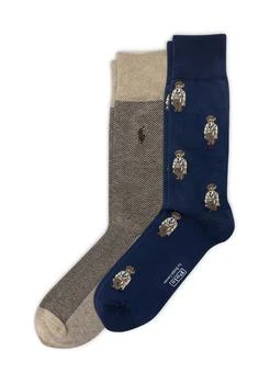 Ralph Lauren | Mini Head of Charles and Bear Socks - 2-Pack,商家Belk,价格¥207