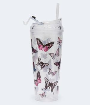 商品Aeropostale Women's Butterflies Floral Flip-Top Water Bottle,商家Premium Outlets,价格¥62图片
