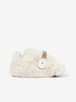 Moschino | Baby Girls Furry Slippers in Ivory,商家Childsplay Clothing,价格¥735
