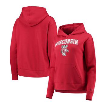 Under Armour | Women's Red Wisconsin Badgers All Day Team Fleece Pullover Hoodie商品图片,