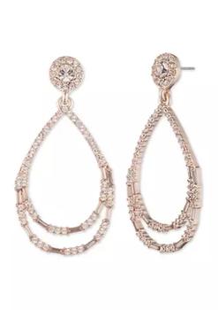 Givenchy | Rose Gold Tone Pink Mix Shape Orbital Drop Earrings商品图片,