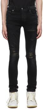 amiri mx1, AMIRI | Black MX1 Leather Camo Jeans商品图片 