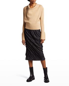 3.1 Phillip Lim | Cowl-Neck Military Ribbed Sweater商品图片,