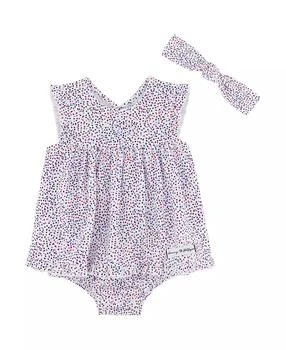 Tommy Hilfiger | Baby Girls 2-Piece Printed Pique Sunsuit Headband Set,商家Macy's,价格¥115