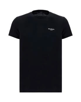 推荐Balmain Logo Embroidered Crewneck T-Shirt商品