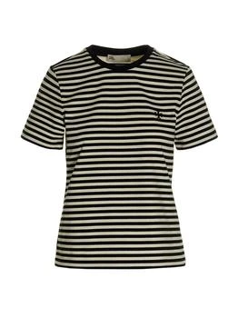 推荐Tory Burch Striped Crewneck T-Shirt商品