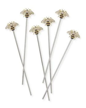 Joanna Buchanan | Stripey Bee Swizzle Sticks, Set of 6,商家Neiman Marcus,价格¥757