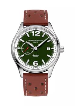 推荐Men's Swiss Vintage Rally Healey Automatic Brown Leather Strap Watch商品