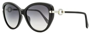 推荐Omega Women's Cat Eye Sunglasses OM0032 01C Black/Rhodium 56mm商品