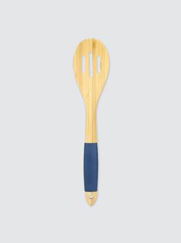 商品Michael Graves Design Slotted Bamboo Spoon with Indigo Silicone Handle图片