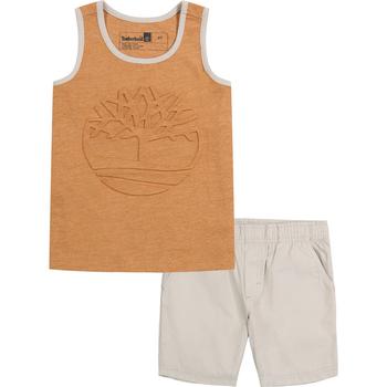 Timberland | Toddler Boys Tree Logo Tank and Poplin Shorts, 2 Piece Set商品图片,1.9折