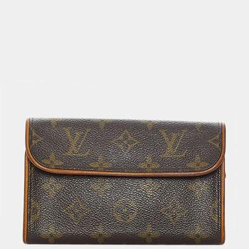 lv皮带, [二手商品] Louis Vuitton | Louis Vuitton Brown Monogram Coated Canvas Pochette Florentine Belt Bag商品图片 