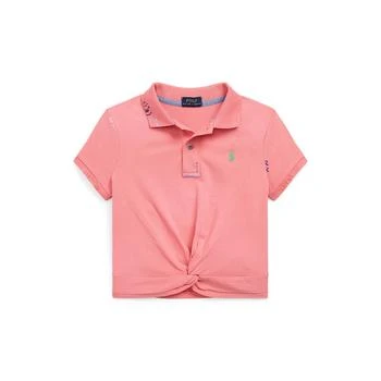 Ralph Lauren | Big Girls Twist-Front Stretch Mesh Polo Shirt,商家Macy's,价格¥466