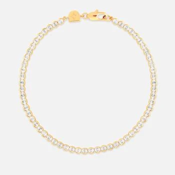 推荐Astrid & Miyu Bezel Tennis Chain 18-Karat Gold-Plated Bracelet商品