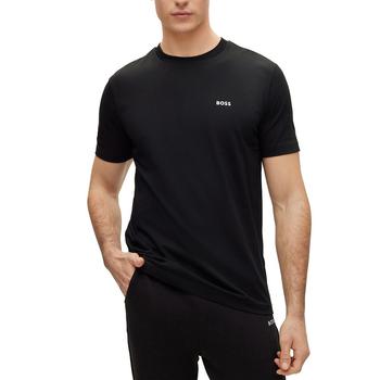推荐BOSS Men's Cotton-Jersey Regular-Fit T-shirt with Logo Prints商品
