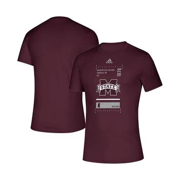 Adidas | Men's Maroon Mississippi State Bulldogs Hall Pass AEROREADY Creator T-shirt 