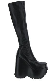 Versace | Versace Square Toe Triplatform Knee-High Boots商品图片,8.2折