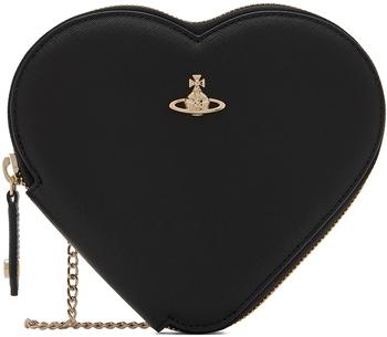 Vivienne Westwood | Black New Heart Crossbody Bag商品图片,额外8.5折, 独家减免邮费, 额外八五折