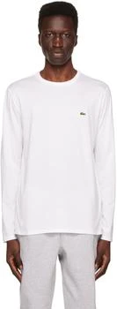 Lacoste | White Crewneck Long Sleeve T-Shirt 5折