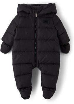 burberry羽绒服, Burberry | Baby Black Down Star Monogram Puffer Snowsuit商品图片 