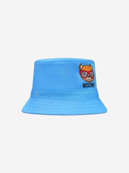 推荐Moschino Blue Baby Unisex Cotton Teddy Logo Hat商品