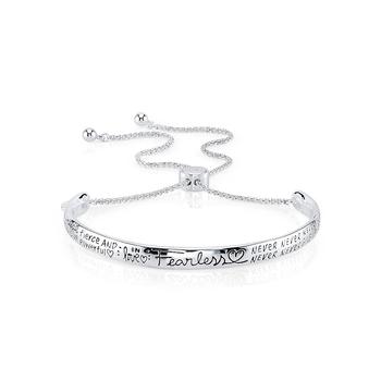 Unwritten | "Fearless" Silver Plated Adjustable Bolo Bracelet商品图片,3.5折