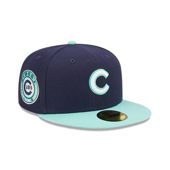 时尚mlb羽绒服男装, New Era | Men's Navy Chicago Cubs 1962 MLB All-Star Game Team UV 59FIFTY Fitted Hat商品图片 