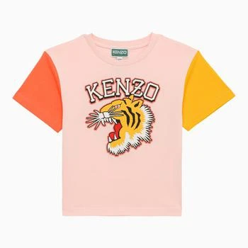 推荐Pink cotton T-shirt with logo print商品