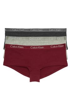 美国ck内裤女, Calvin Klein | Motive Cotton Boyshorts - Pack of 3商品图片 