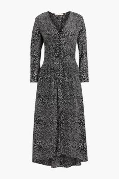 maje正品, Maje | Printed cupro-blend crepe de chine midi dress商品图片 4.5折