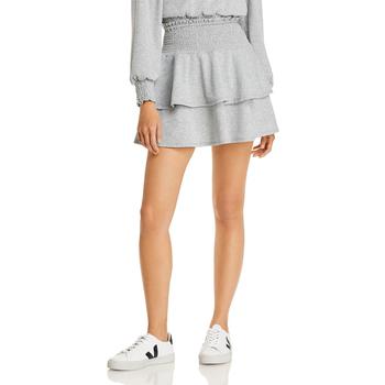 AQUA | Aqua Womens Ruffled Short Knit Skirt商品图片,0.5折