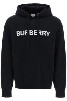 Burberry | Burberry hooded pullover with lettering logo jacquard 4.4折, 独家减免邮费