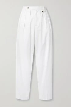 Grover 褶裥纯棉斜纹布锥形裤  - US2,价格$225.65