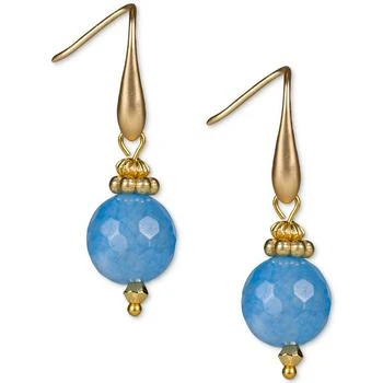 Patricia Nash | Gold-Tone Gemstone Bead Drop Earrings,商家Macy's,价格¥240