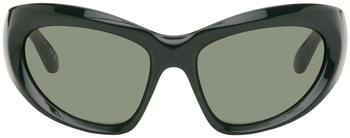 商品Balenciaga | Green Wrap D-Frame Sunglasses,商家SSENSE,价格¥3455图片