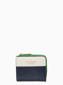 加拿大kate spade, Kate Spade | staci colorblock small l-zip bifold wallet商品图片 2.7折