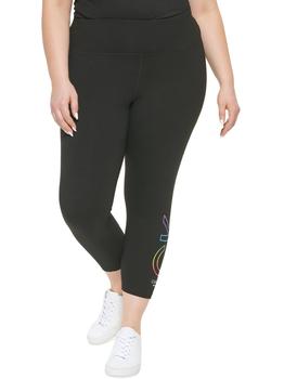 Calvin Klein | Plus Womens Logo Fitness Athletic Leggings商品图片,3.7折起, 独家减免邮费