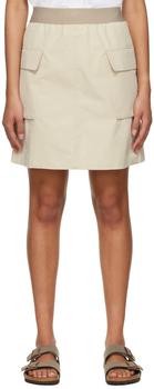 Essentials | Beige Cotton Mini Skirt商品图片,7.4折, 独家减免邮费