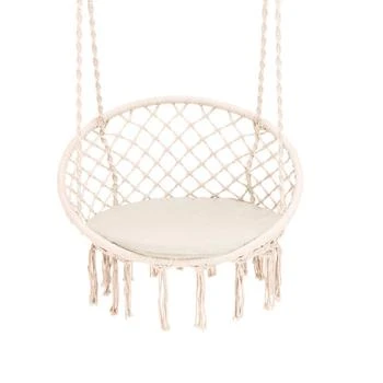 Hivvago | Cushioned Hammock Swing Chair with Hanging Kit-Beige,商家Premium Outlets,价格¥593