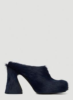 推荐Fussbett Sabot Hight Heel Mules in Dark Blue商品