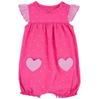 Carter's | Baby Girls Heart Pocket Romper 6.9折, 独家减免邮费
