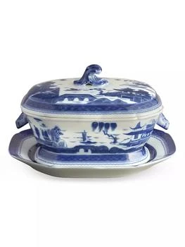 Mottahedeh | Blue Canton Porcelain Octagonal Tureen & Plate Set,商家Saks Fifth Avenue,价格¥7207