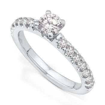 GIA Certified Diamond Engagement Ring (1 ct. t.w.) in 14k White Gold product img