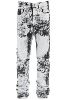 1017 ALYX 9SM | 1017 alyx 9sm bleached effect five-pocket skinny jeans商品图片,5.5折