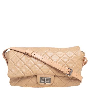 香奈儿122单肩包, [二手商品] Chanel | Chanel Leather Beige Quilted Leather Flap Shoulder Bag商品图片 5.8折, 满1件减$100, 满减